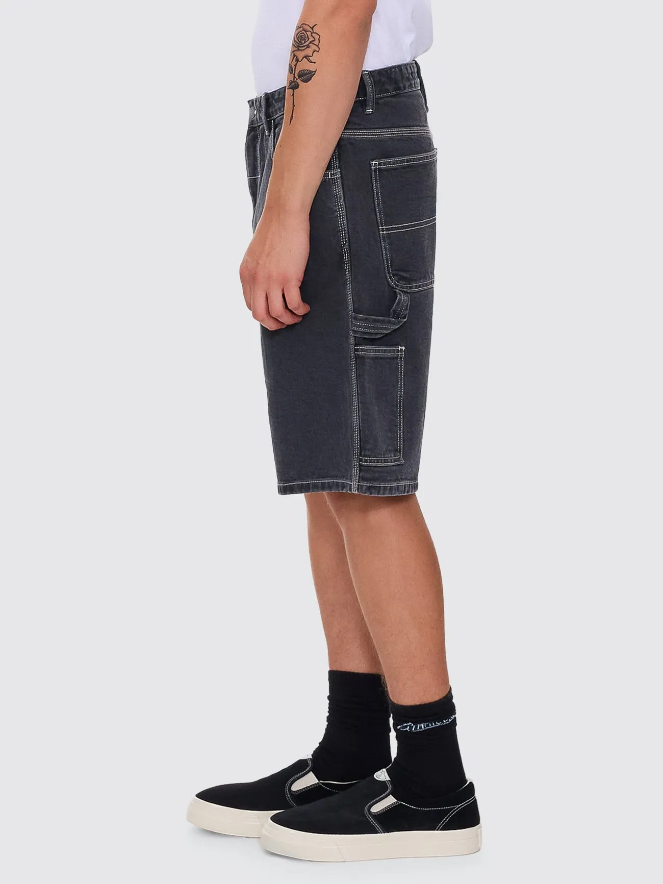 Bitten Twice Biggest Slacker Carpenter Short - Faded Black sold by Thrills product image thumbnail 3