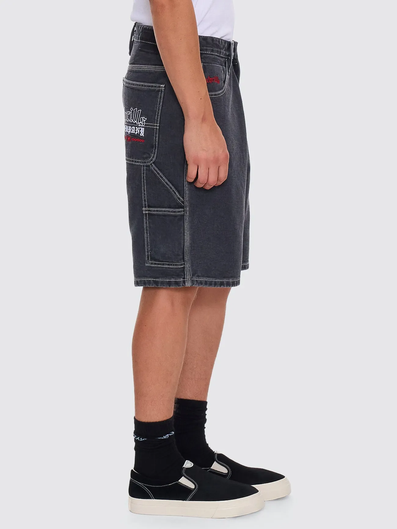 Bitten Twice Biggest Slacker Carpenter Short - Faded Black sold by Thrills product image thumbnail 5