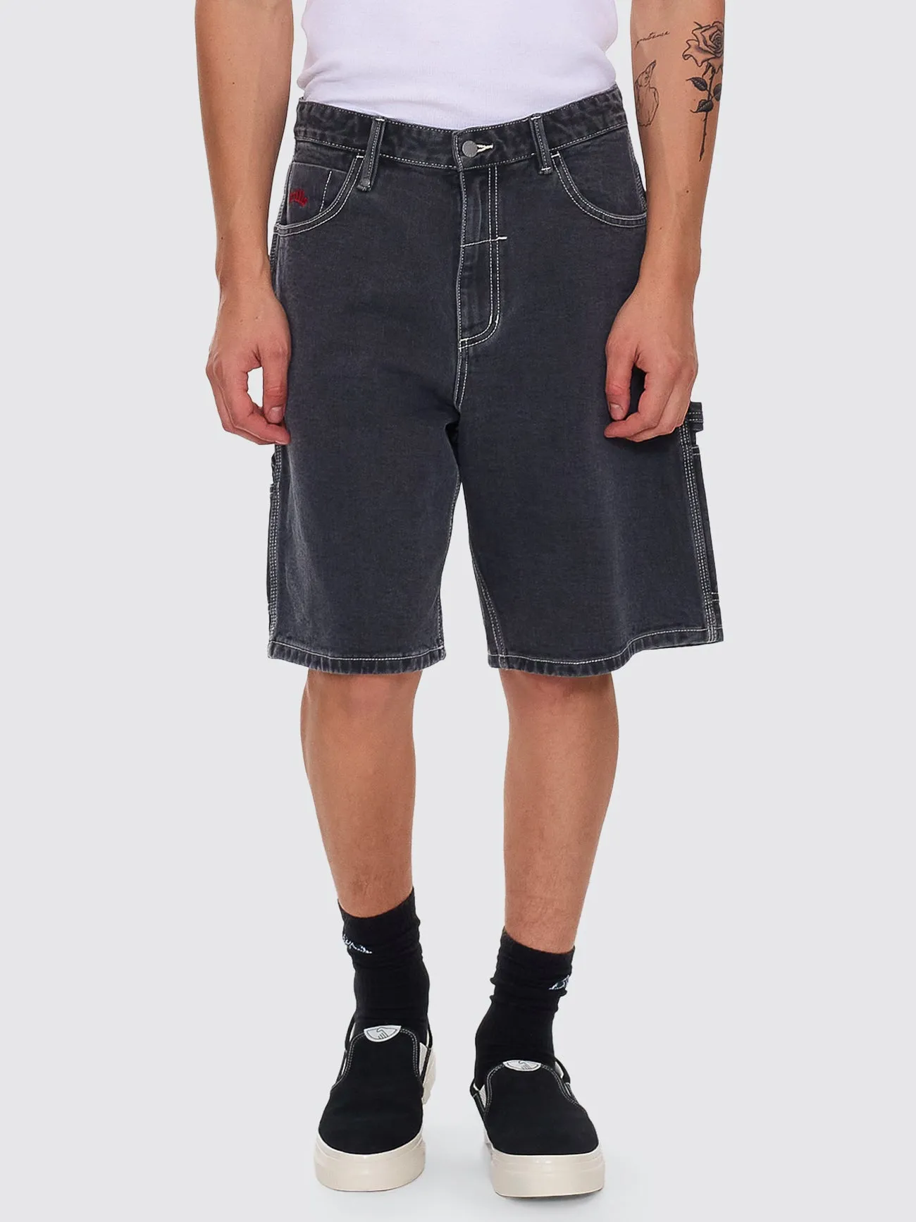 Bitten Twice Biggest Slacker Carpenter Short - Faded Black sold by Thrills product image thumbnail 2