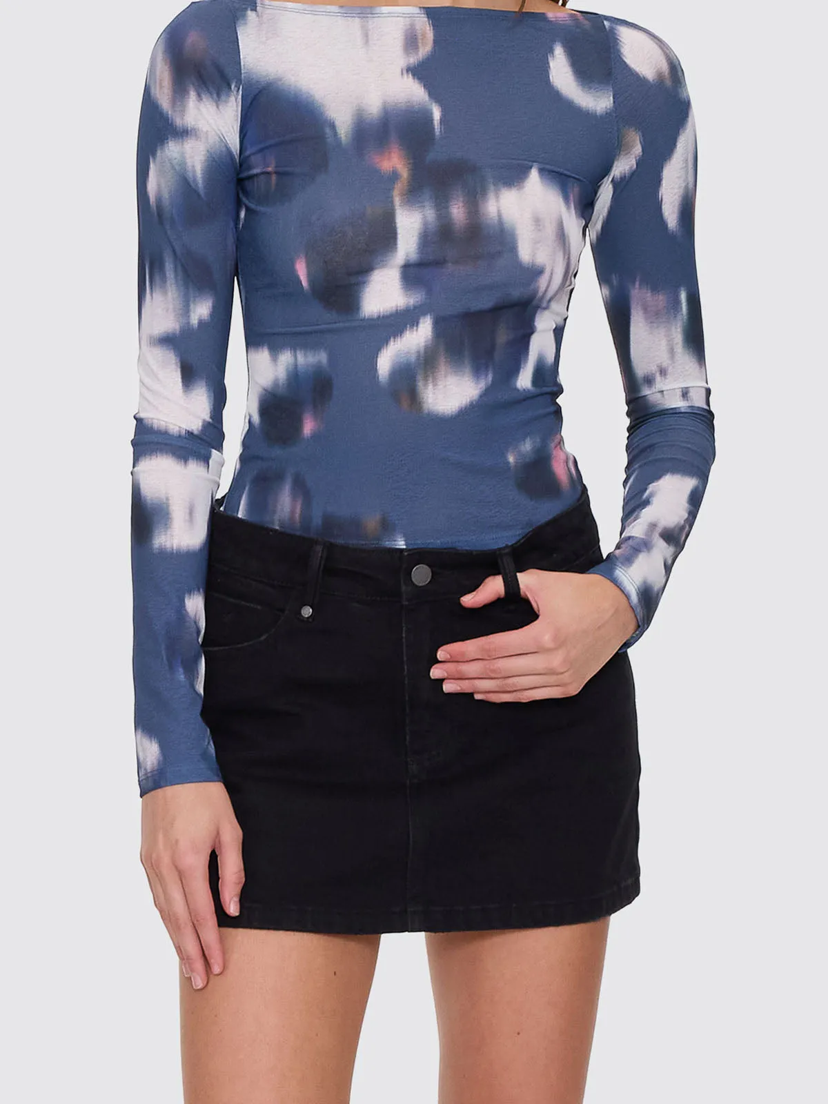 Sophie Skirt - Black Rinse sold by Thrills