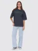 Compact Oversize Panel Tee - Ebony sold by Thrills