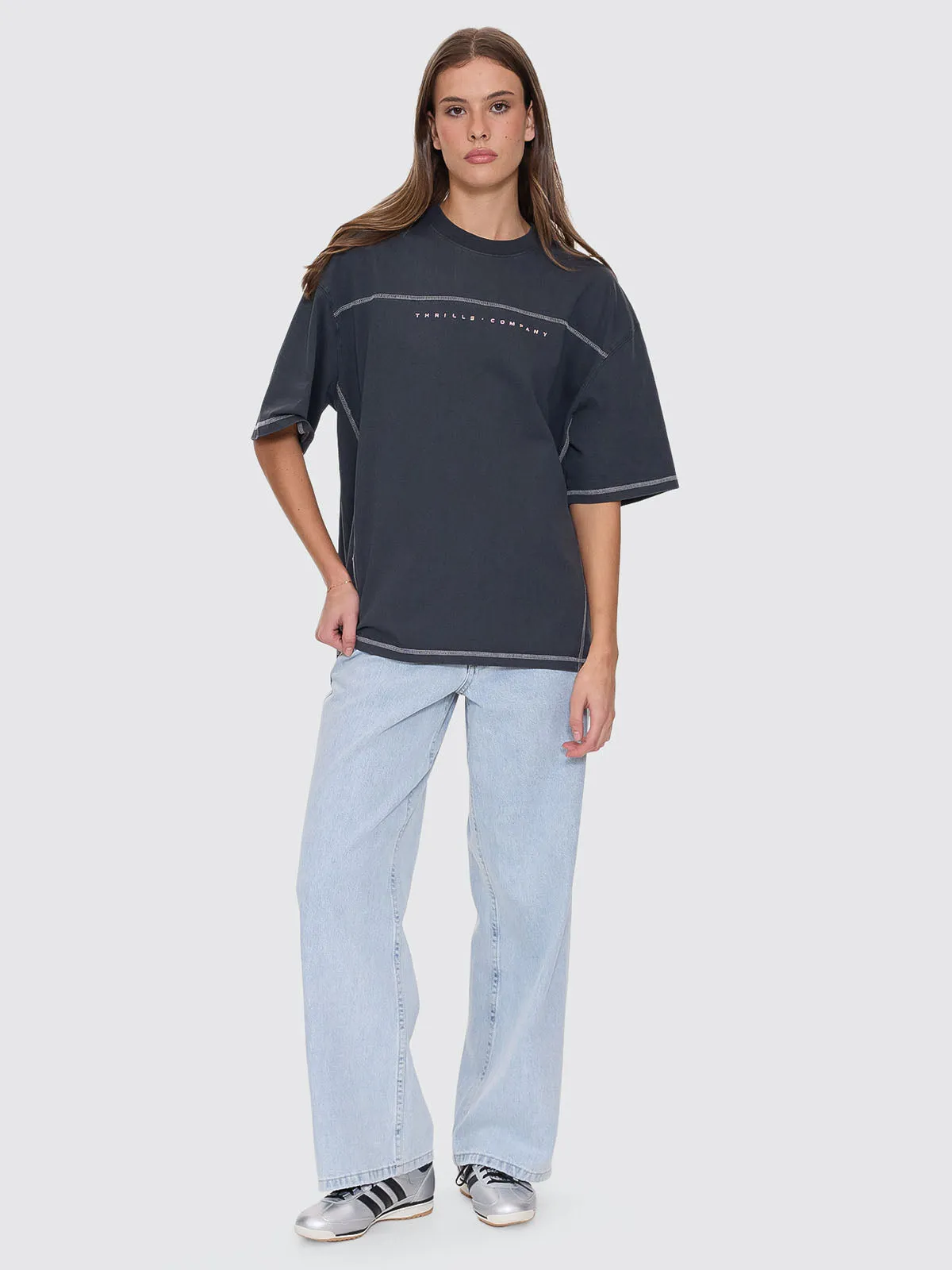 Compact Oversize Panel Tee - Ebony sold by Thrills product image thumbnail 5