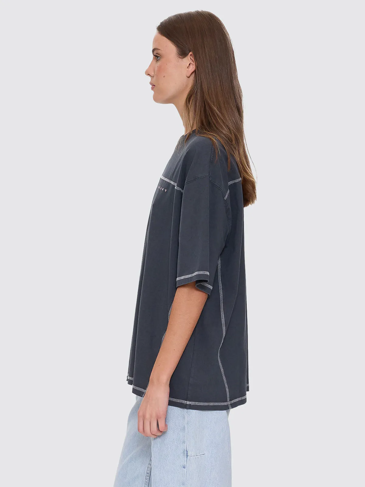 Compact Oversize Panel Tee - Ebony sold by Thrills product image thumbnail 2