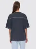 Compact Oversize Panel Tee - Ebony sold by Thrills
