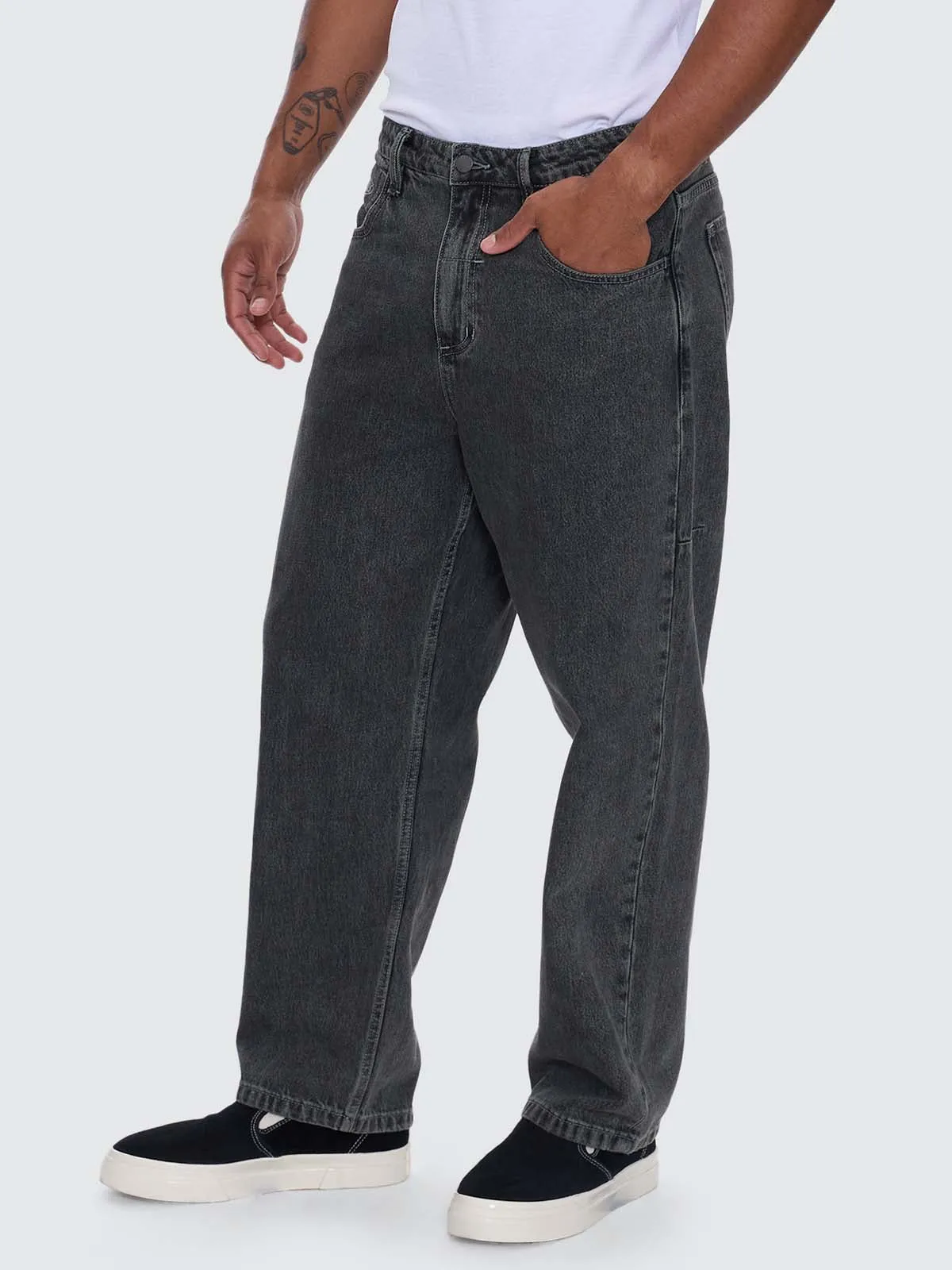 Nightshade Big Slacker Denim Jean - Seaglass Black Overdye sold by Thrills product image thumbnail 2