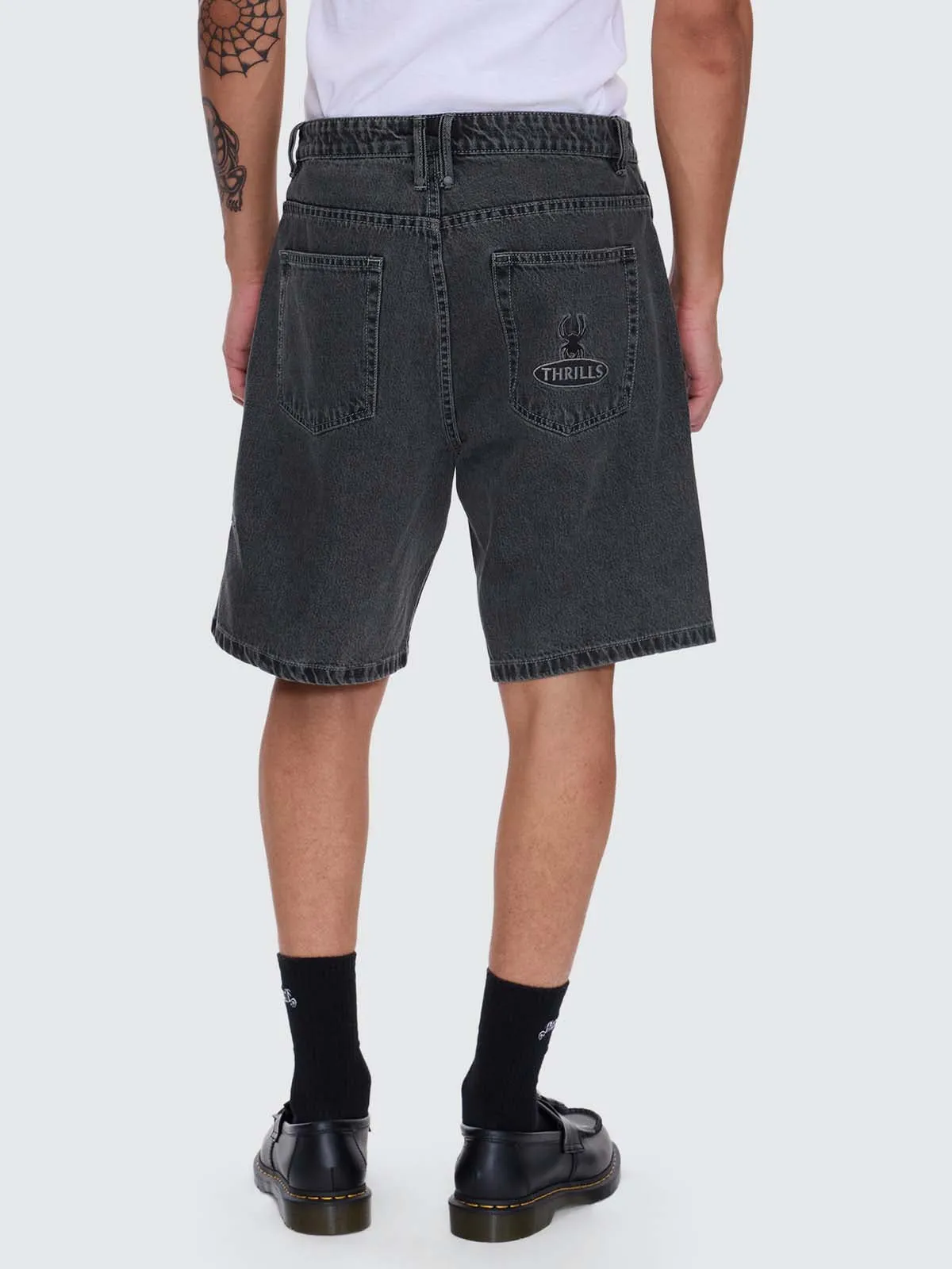 Nightshade Mid Slacker Denim Short - Seaglass Black Overdye sold by Thrills product image thumbnail 2