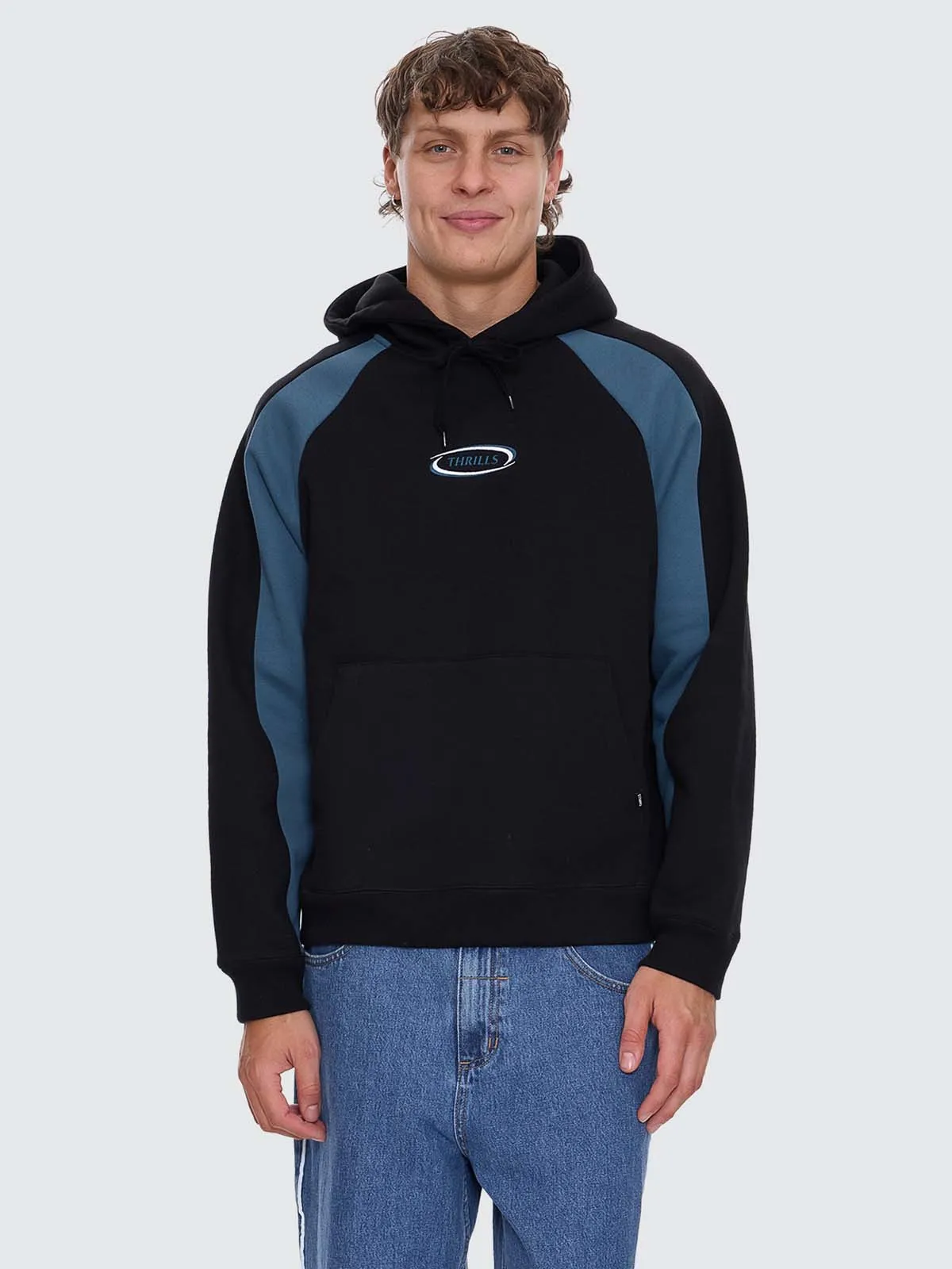 Subside Embro Box Fit Cropped Raglan Hood - Washed Black sold by Thrills product image thumbnail 5