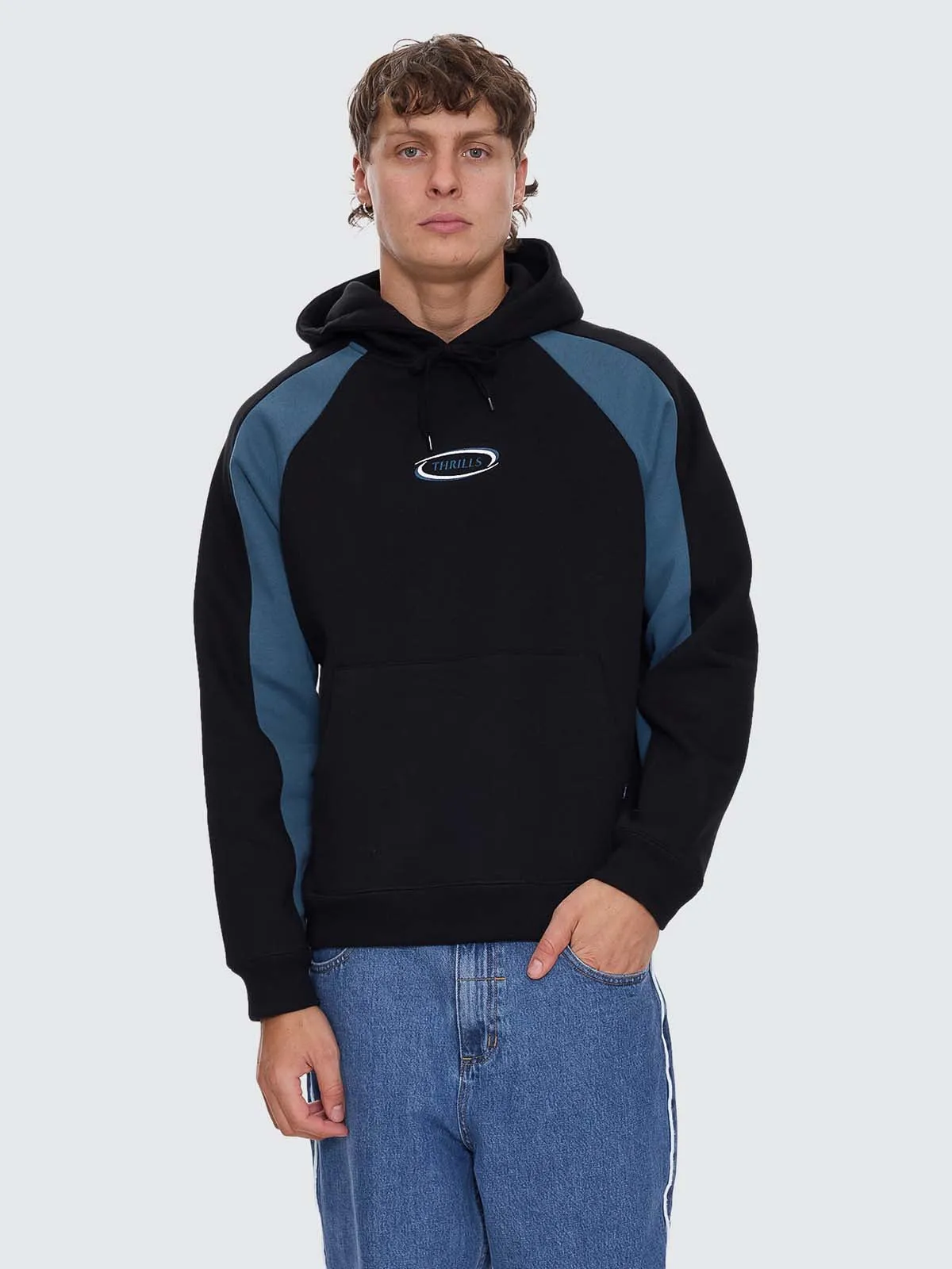 Subside Embro Box Fit Cropped Raglan Hood - Washed Black sold by Thrills