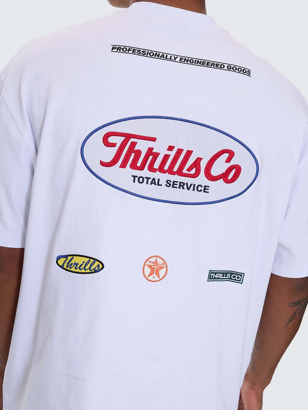 Double Time Box Fit Oversize Tee - White sold by Thrills product image thumbnail 2