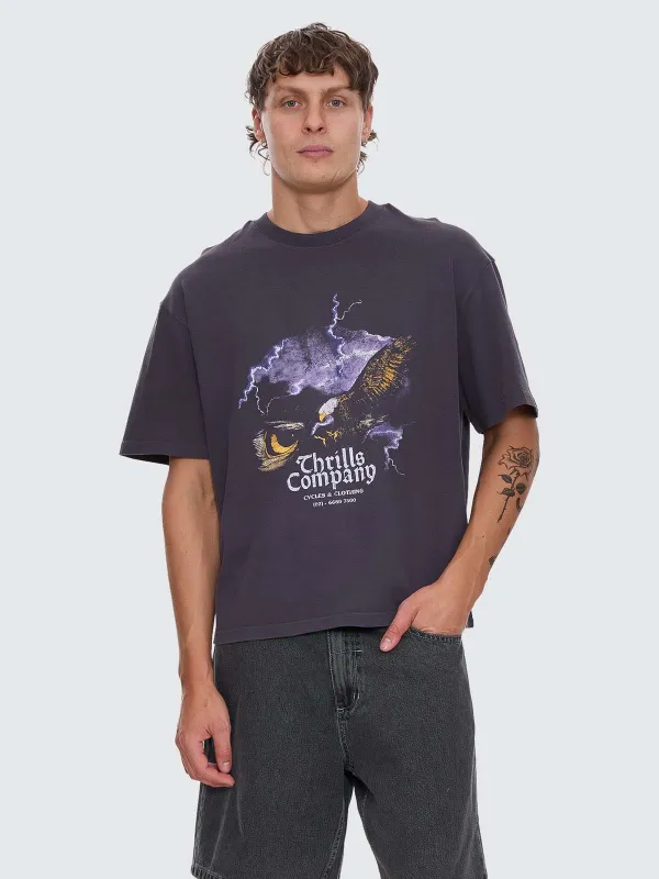 Flight Risk Box Crop Tee - Dark Charcoal sold by Thrills