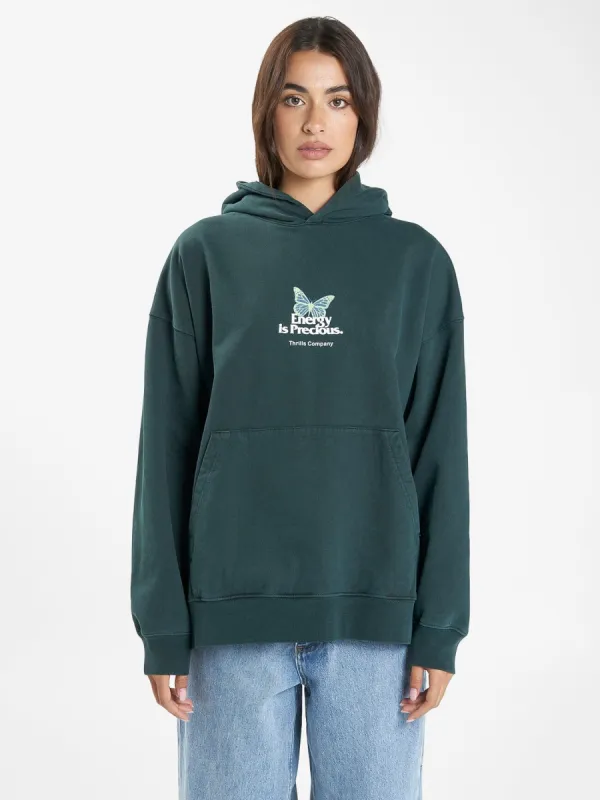 Energy is Precious Cocoon Panel Hood - Dark Jade sold by Thrills