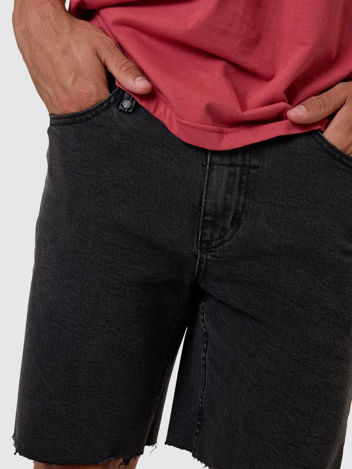 Bones Denim Short - Ash Black sold by Thrills product image thumbnail 2