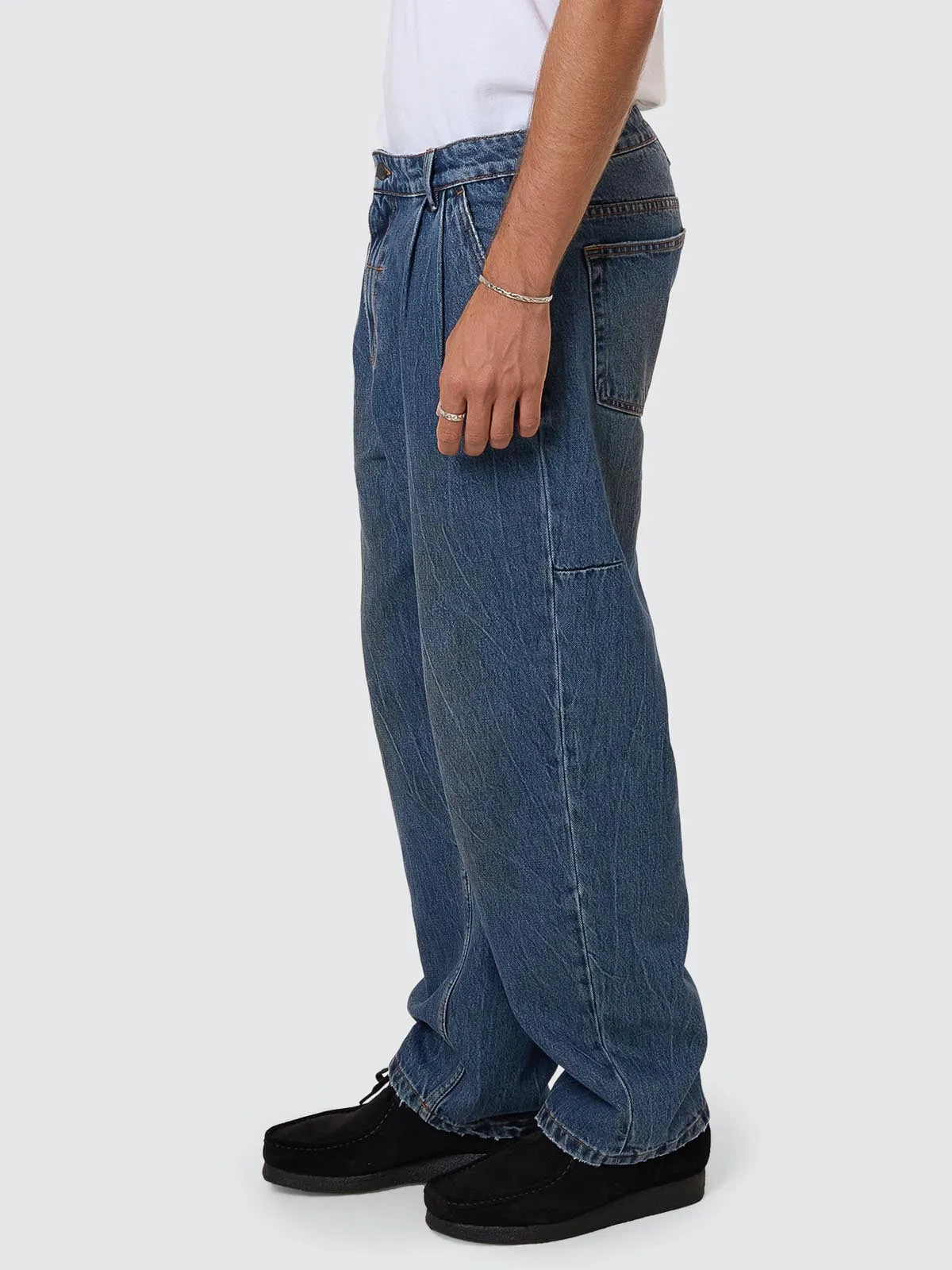 Big Slacker Pleat Denim Jean - Vanish Mid Blue sold by Thrills product image thumbnail 5