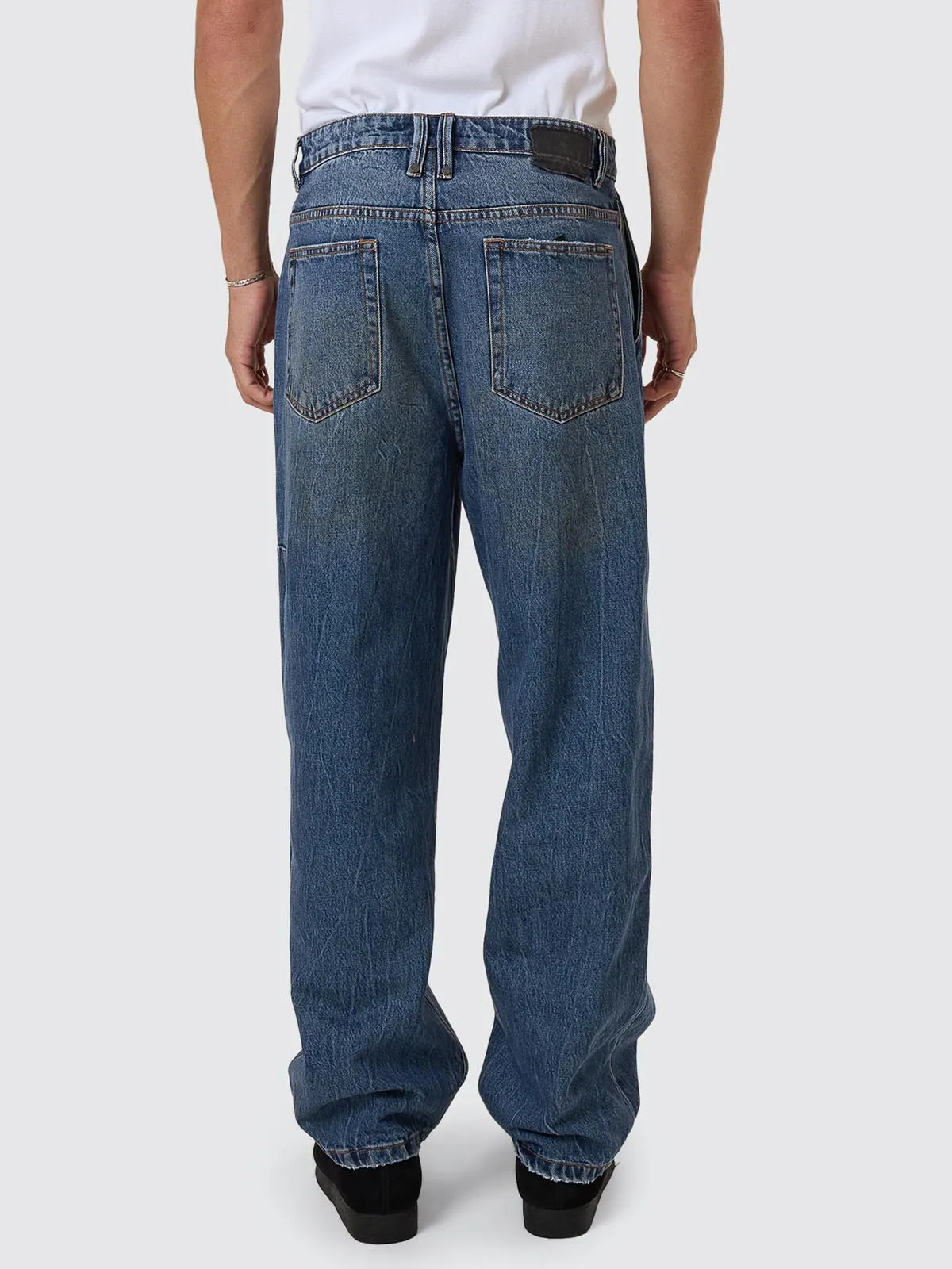 Big Slacker Pleat Denim Jean - Vanish Mid Blue sold by Thrills product image thumbnail 2