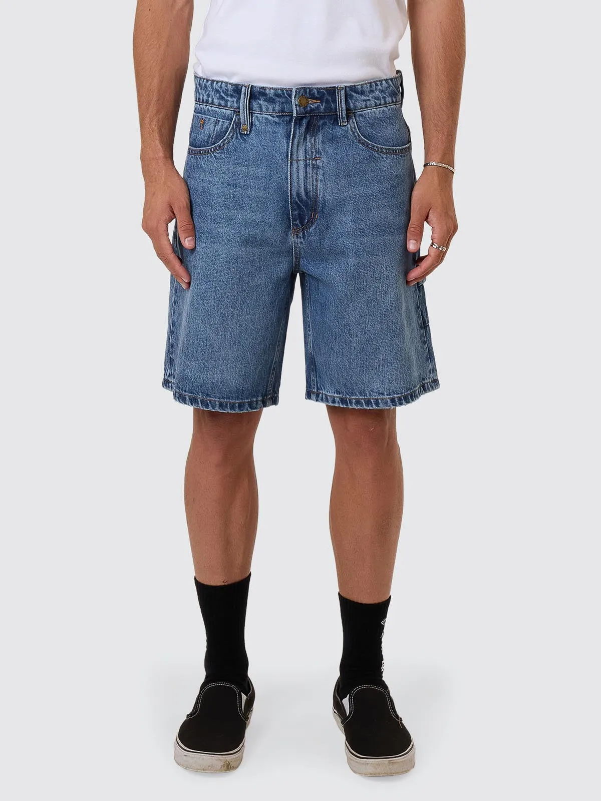 Slacker Denim Short - Stoned Blues sold by Thrills