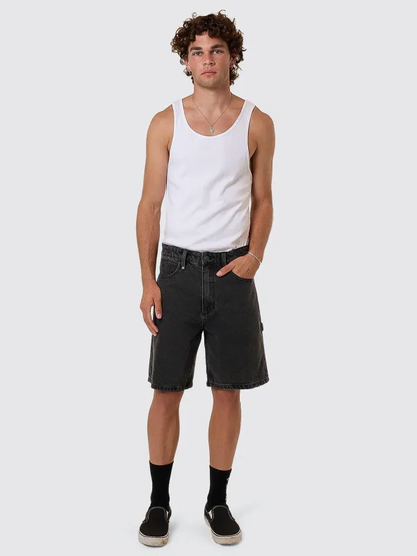Slacker Denim Short - Ash Black sold by Thrills