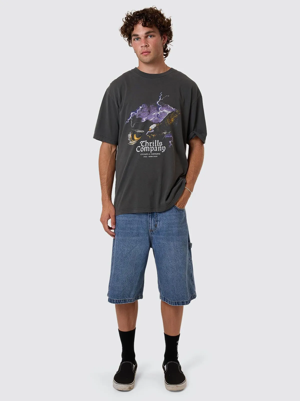 Big Slacker Denim Short - Stoned Blues sold by Thrills