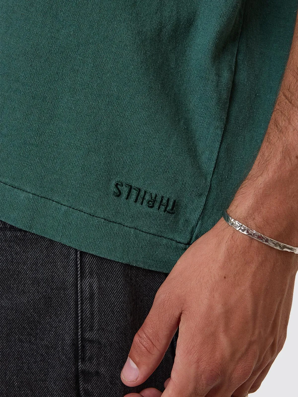 Hemp Thrills Box Fit Cropped Tee - Sea Pine sold by Thrills product image thumbnail 3