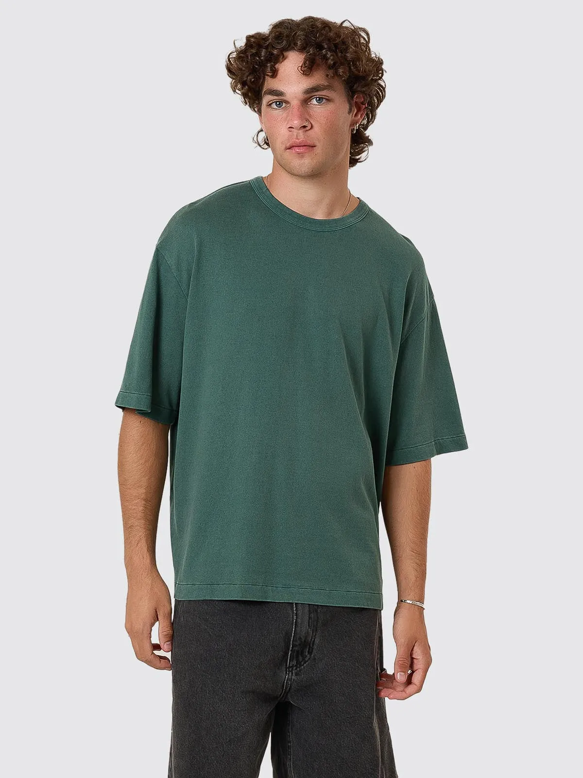 Hemp Thrills Box Fit Cropped Tee - Sea Pine sold by Thrills