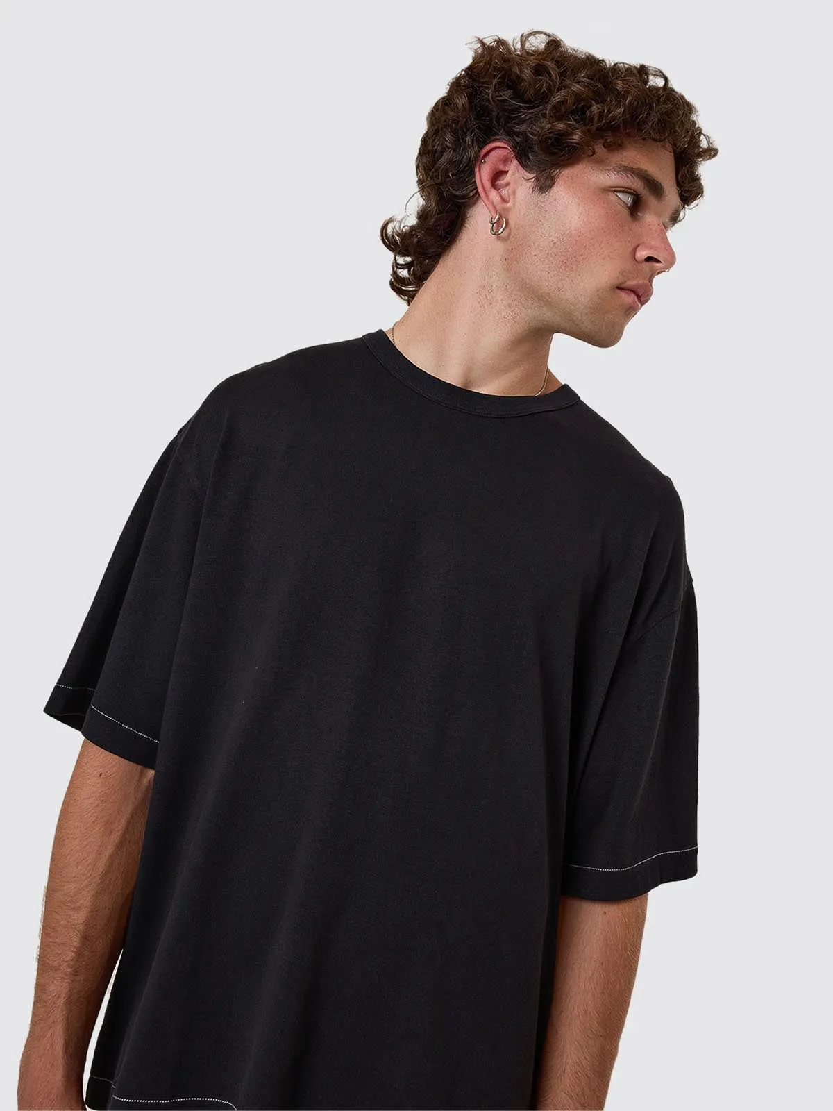 Hemp Thrills Box Fit Cropped Tee - Black sold by Thrills