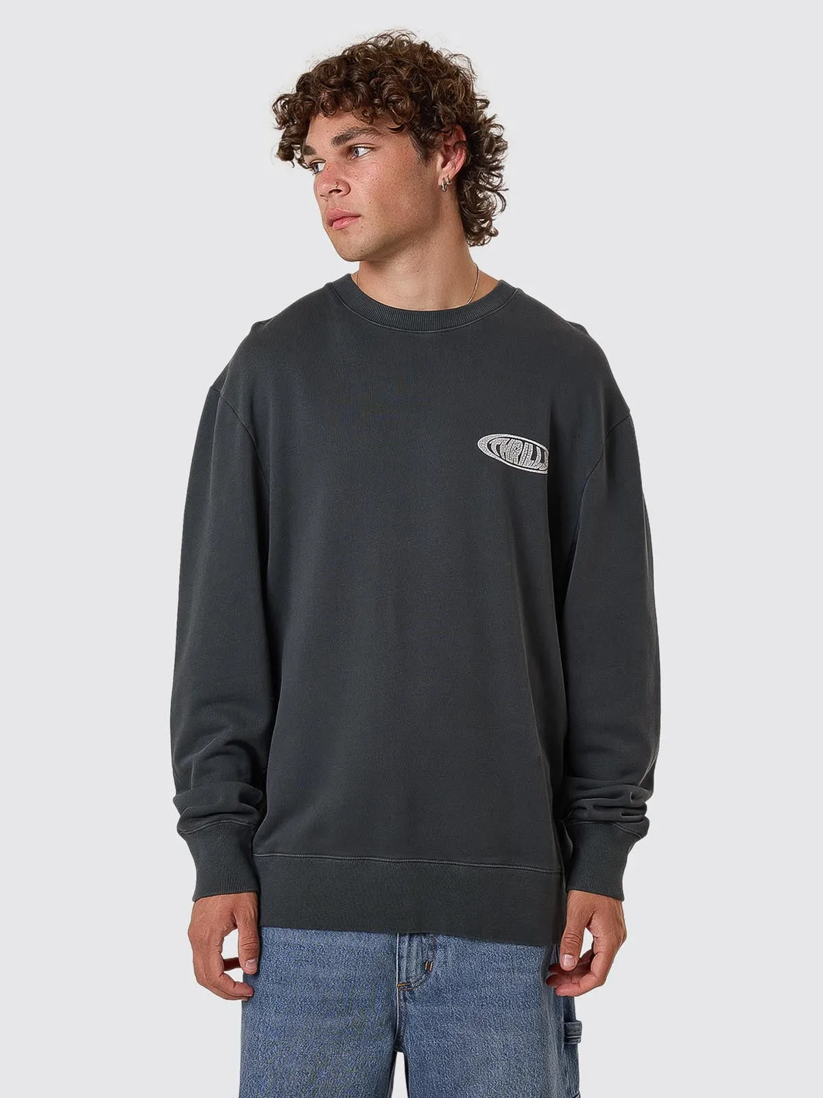 Shadowless Oversize Crew - Ebony sold by Thrills