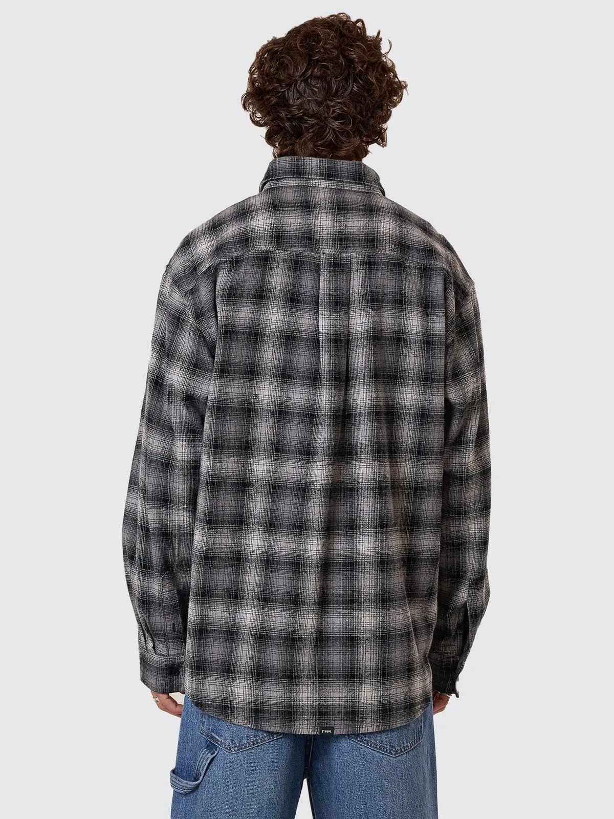 Barrio Long Sleeve Flannel Shirt - Black sold by Thrills product image thumbnail 5