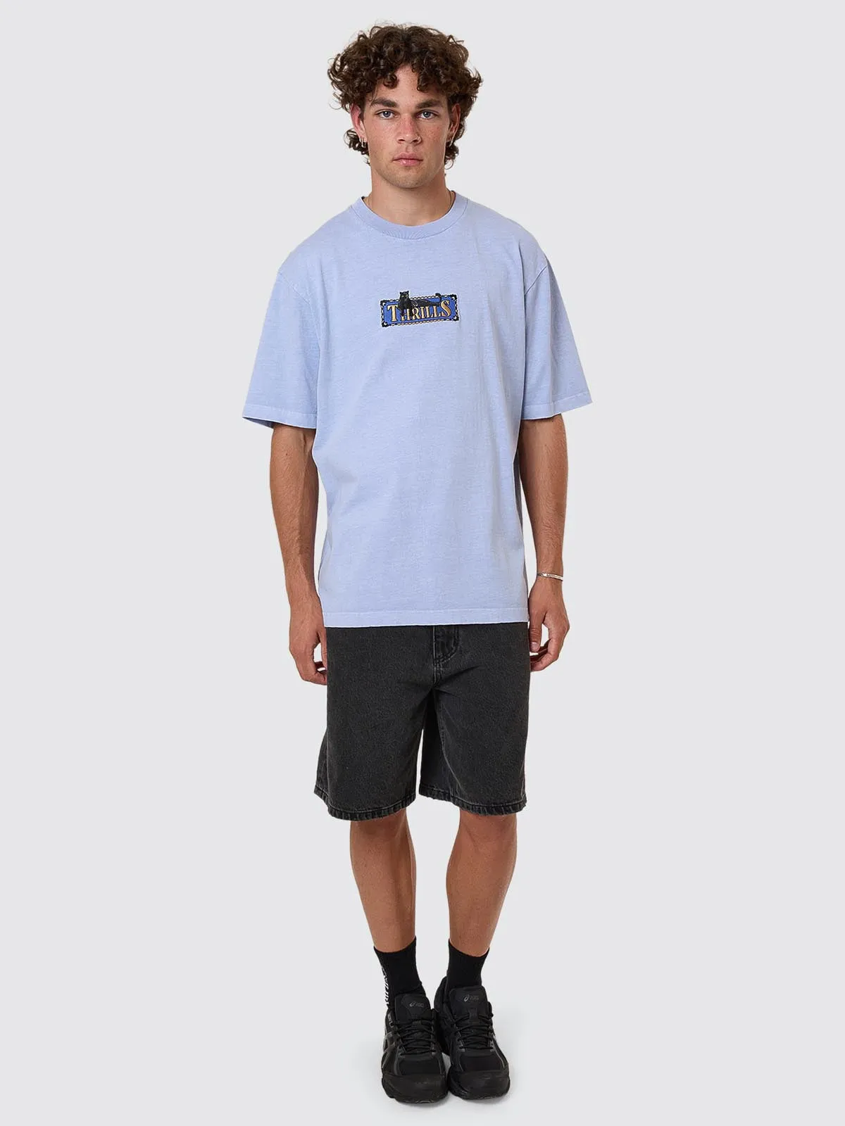 Pit Stop Oversize Fit Tee - Cornflower Blue sold by Thrills product image thumbnail 3