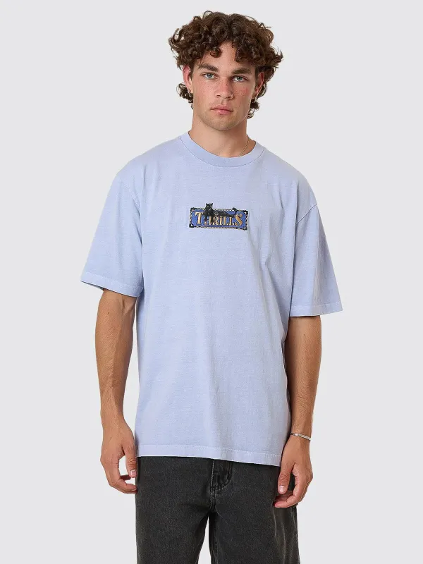 Pit Stop Oversize Fit Tee - Cornflower Blue sold by Thrills