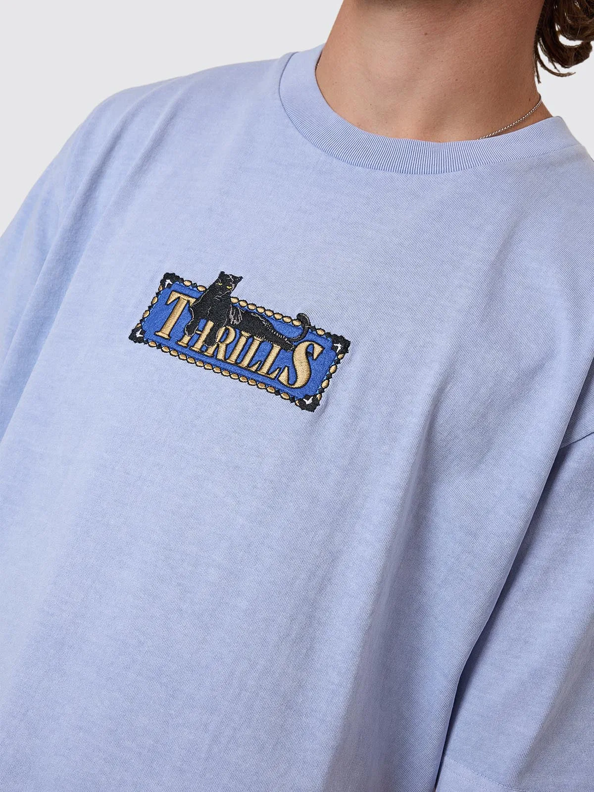 Pit Stop Oversize Fit Tee - Cornflower Blue sold by Thrills product image thumbnail 2