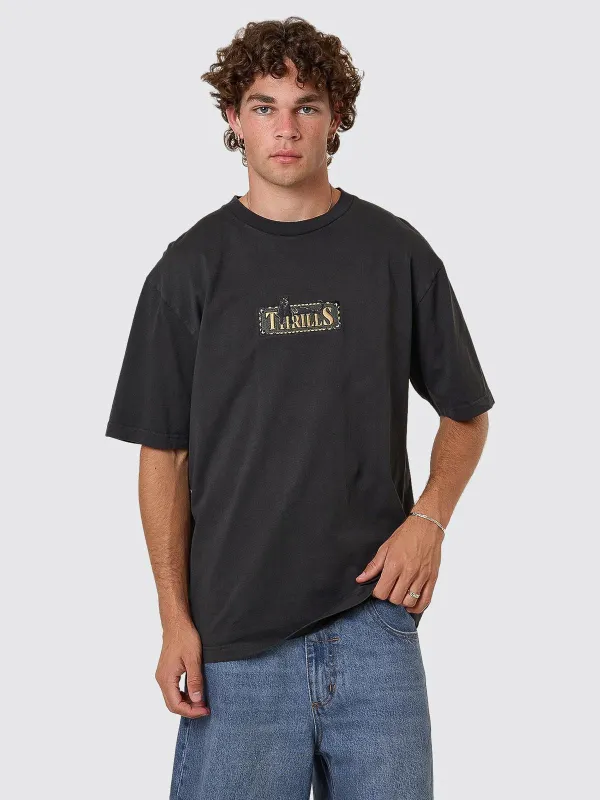 Pit Stop Oversize Fit Tee - Pirate Black sold by Thrills
