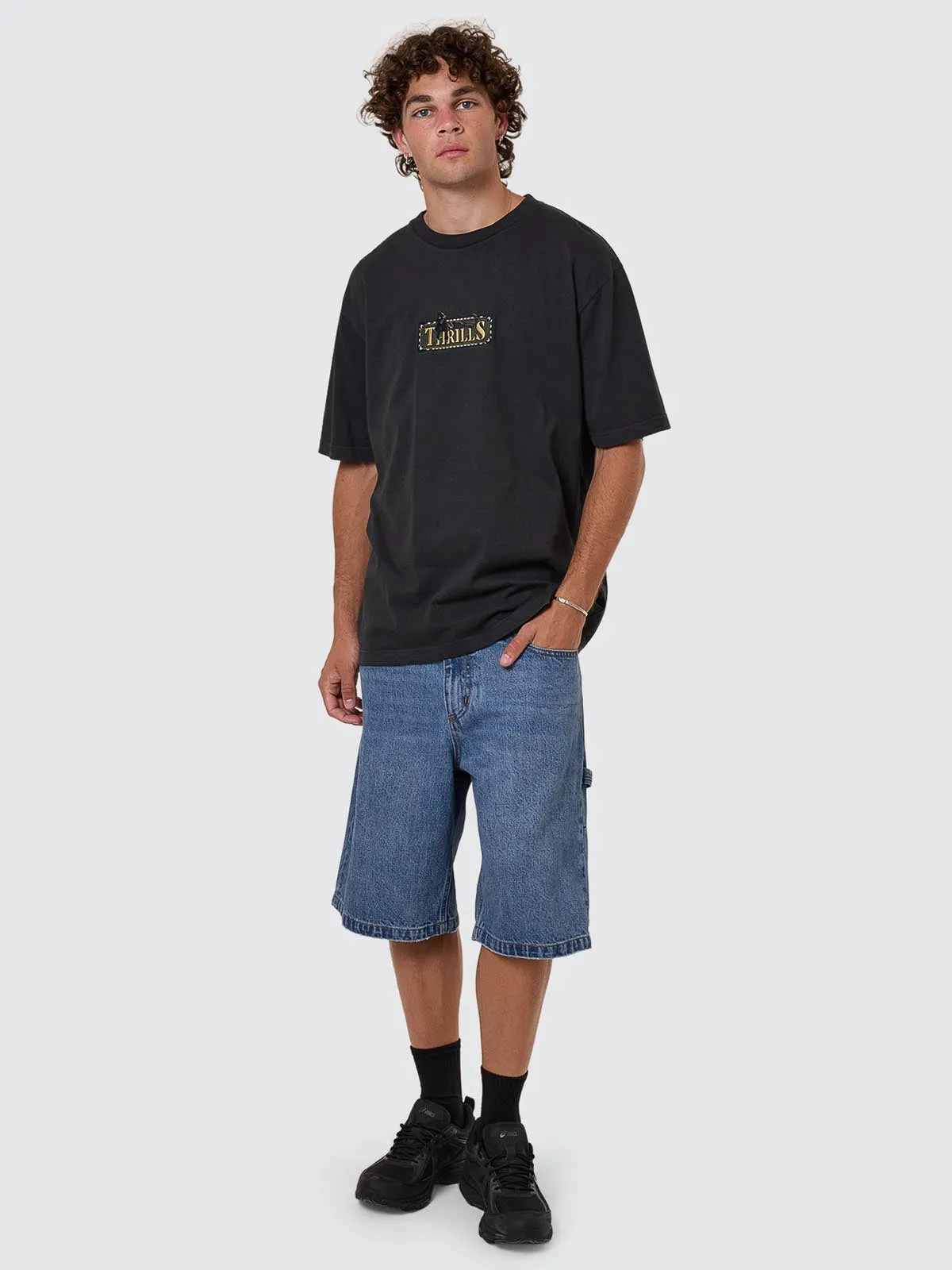 Pit Stop Oversize Fit Tee - Pirate Black sold by Thrills product image thumbnail 4