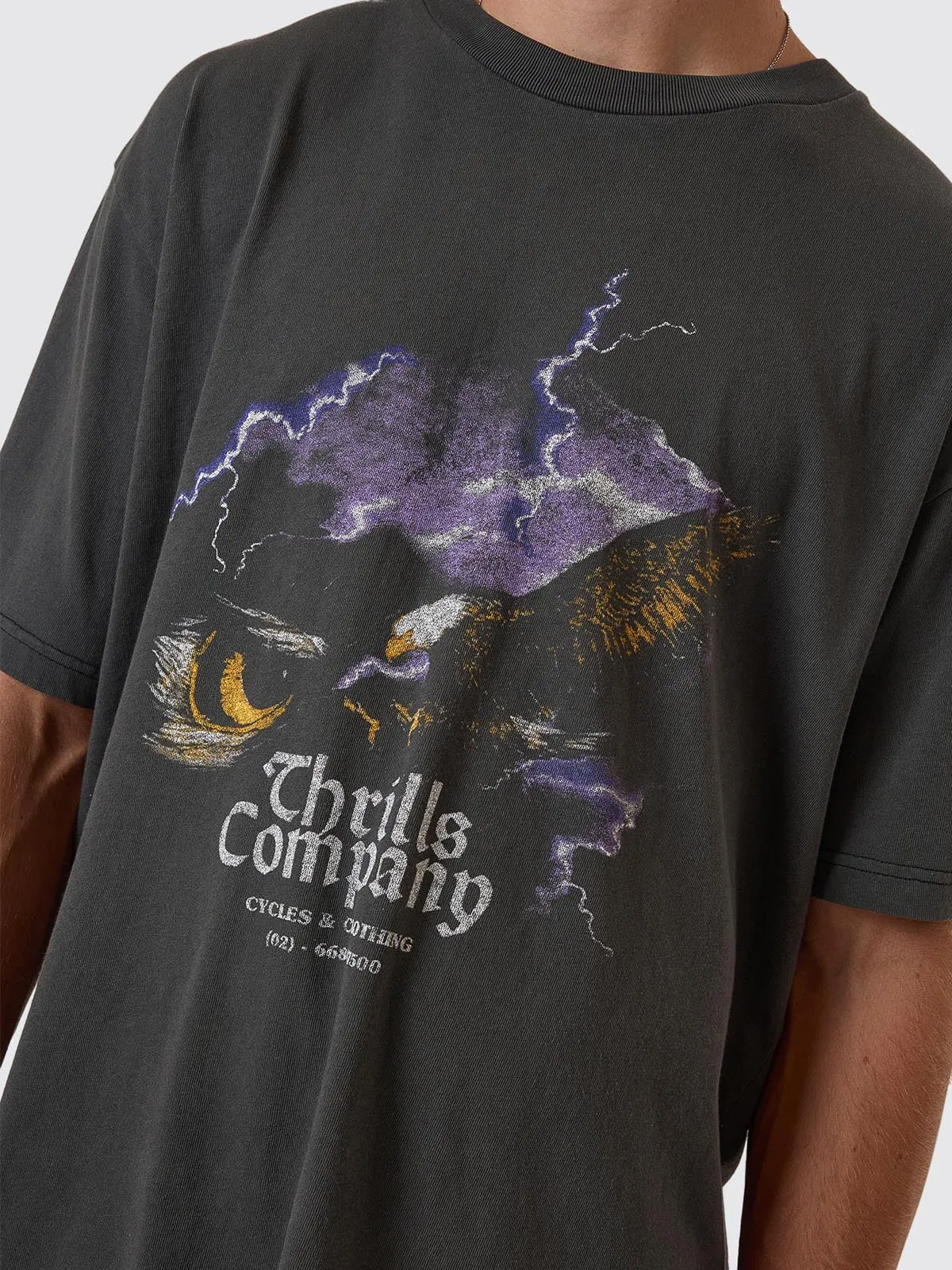 Flight Risk Oversize Fit Tee - Merch Black sold by Thrills product image thumbnail 2