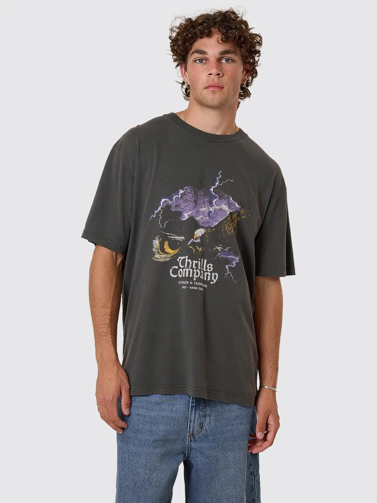 Flight Risk Oversize Fit Tee - Merch Black sold by Thrills product image thumbnail 5