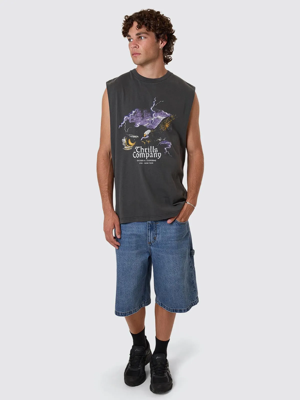 Flight Risk Merch Fit Muscle Tee - Merch Black sold by Thrills product image thumbnail 3