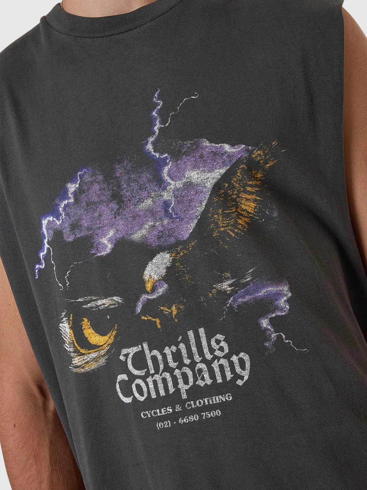 Flight Risk Merch Fit Muscle Tee - Merch Black sold by Thrills product image thumbnail 2