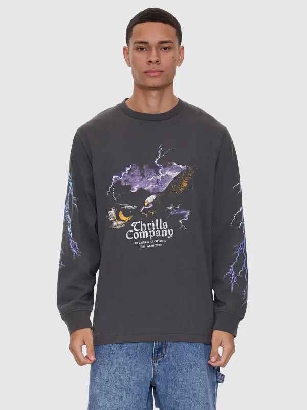 Flight Risk Oversize Fit Long Sleeve Tee - Merch Black sold by Thrills