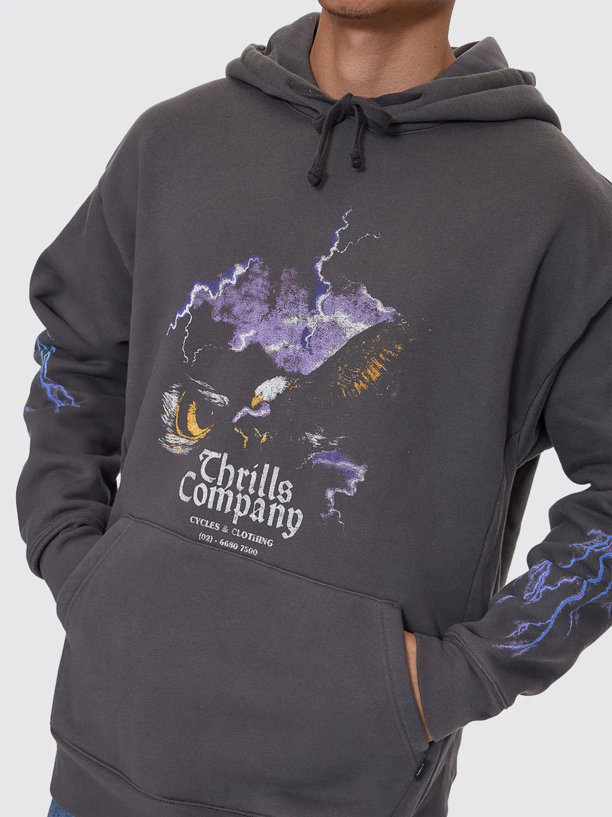 Flight Risk Slouch Pull On Hood - Merch Black sold by Thrills product image thumbnail 2