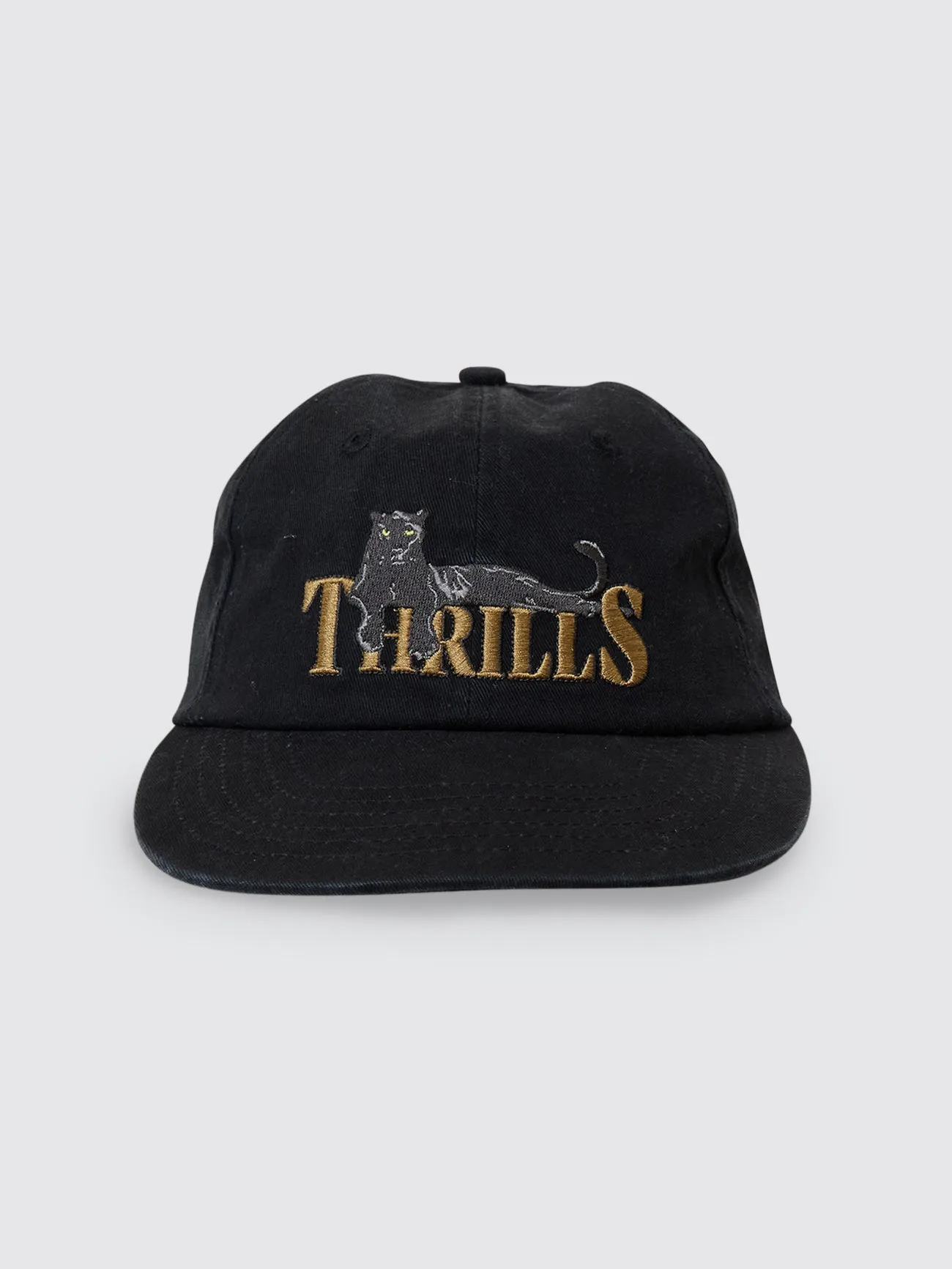 Pit Stop 6 Panel Cap - Black sold by Thrills