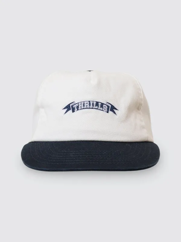 Penant 5 Panel Cap - Heritage White - Classic Blue sold by Thrills