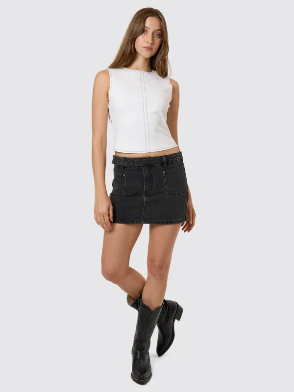 Wyatt Skirt - Ash Black sold by Thrills