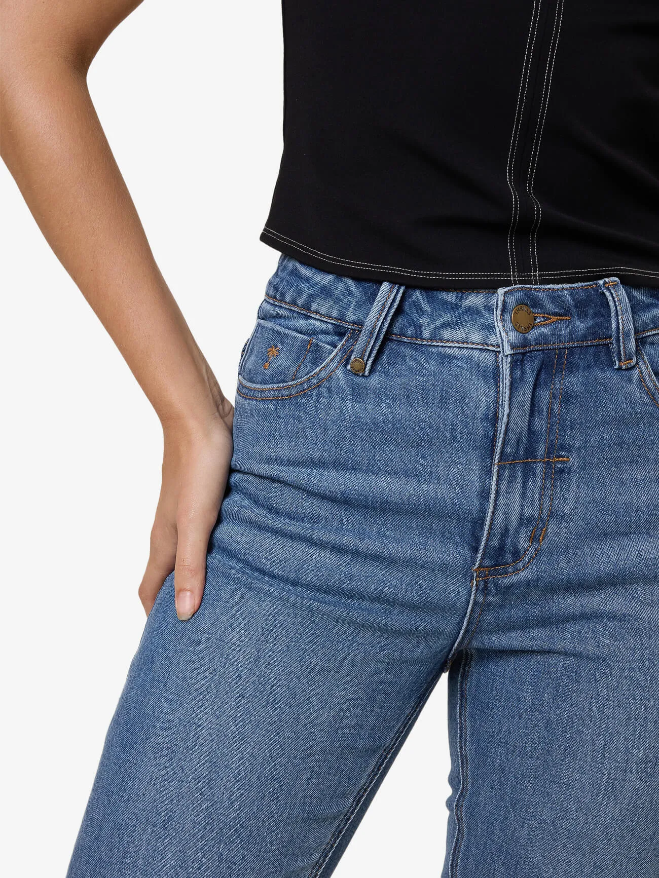 Nicole High Rise Stretch Straight Jean - Stoned Blues sold by Thrills product image thumbnail 3