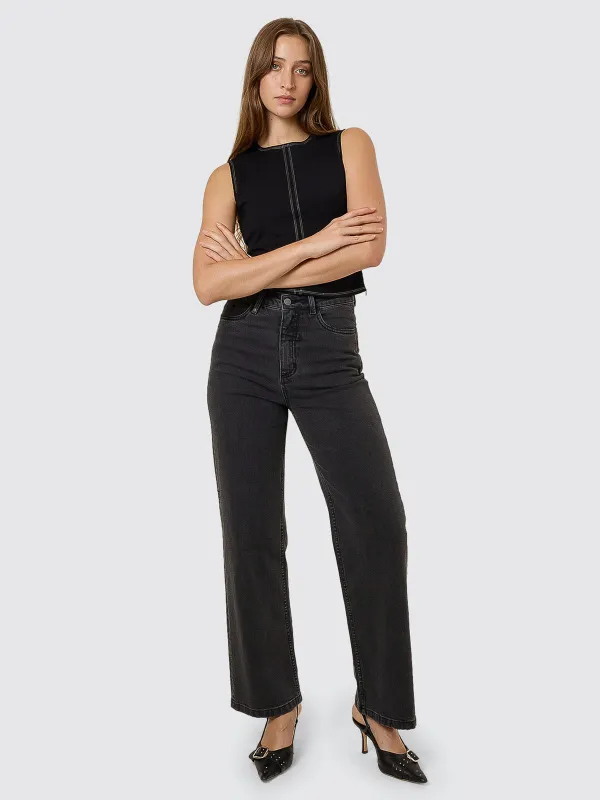Cherry Stretch Jean - Ash Black sold by Thrills