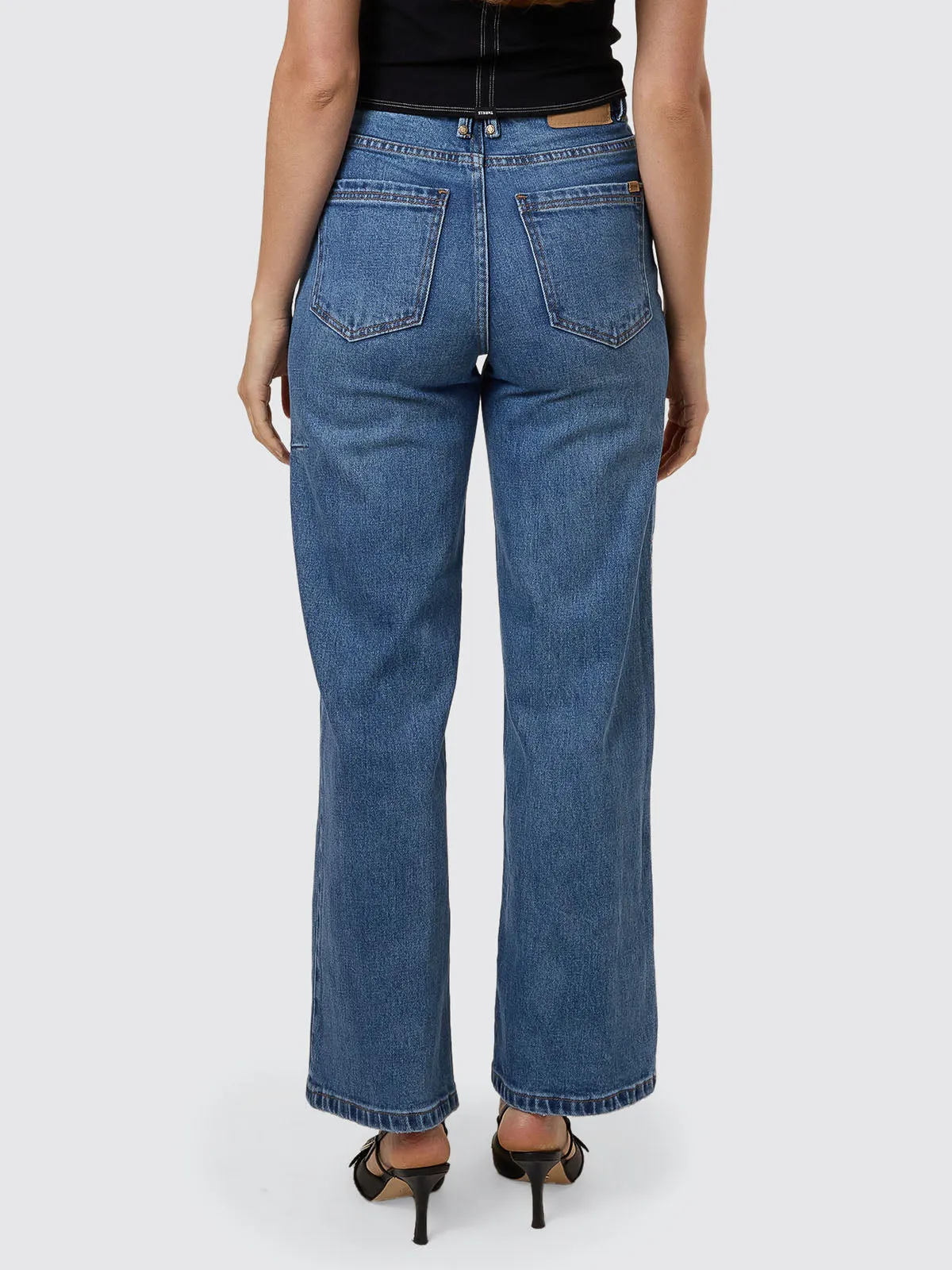 Holly High Rise Stretch Wide Jean - Stoned Blues sold by Thrills product image thumbnail 3