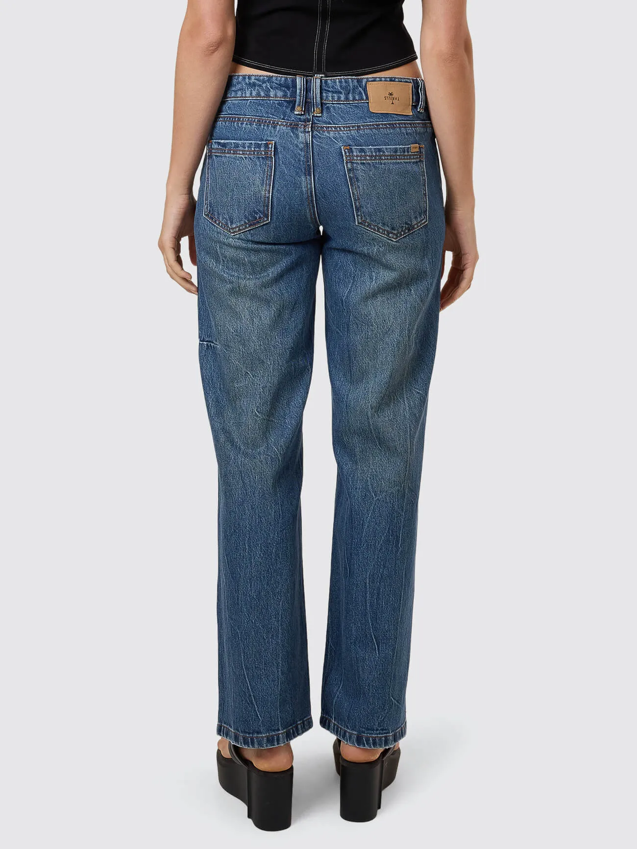 Saskia Low Rise Straight Jean - Vanish Mid Blue sold by Thrills product image thumbnail 2