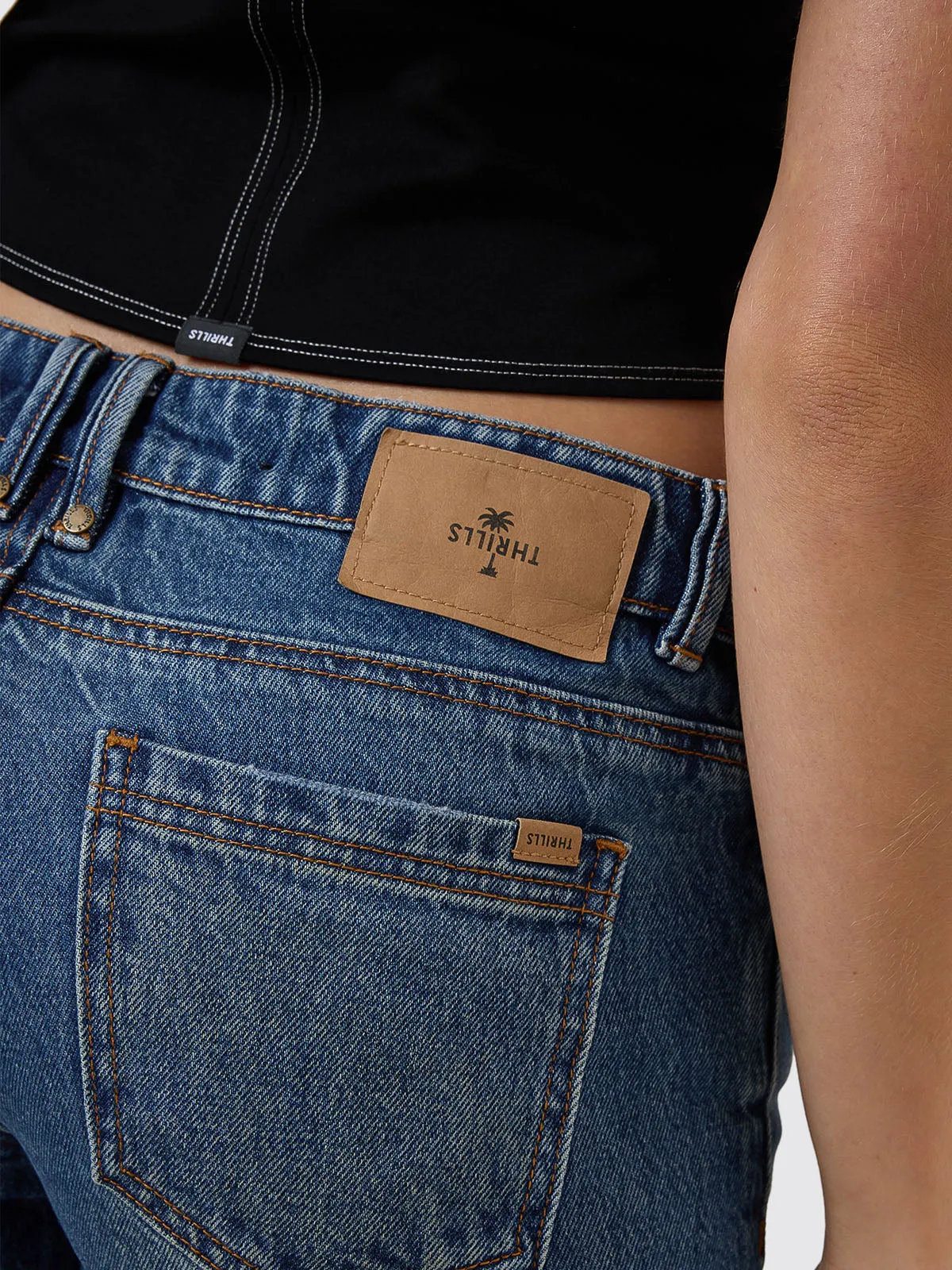 Saskia Low Rise Straight Jean - Vanish Mid Blue sold by Thrills product image thumbnail 5