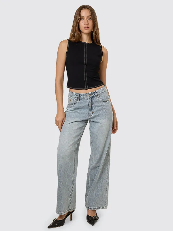Billie Low Rise Baggy Jean - Dusk sold by Thrills