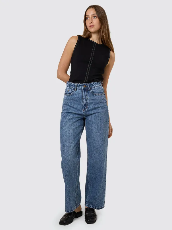 Billie High Rise Baggy Jean - Stoned Blues sold by Thrills