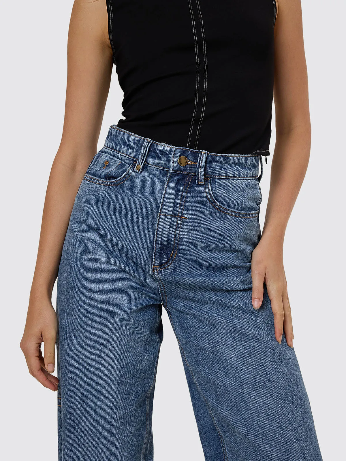 Billie High Rise Baggy Jean - Stoned Blues sold by Thrills product image thumbnail 4