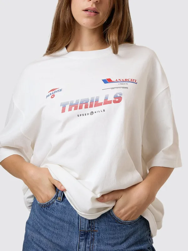 Anarchy In Paradise Oversized Tee - Dirty White sold by Thrills