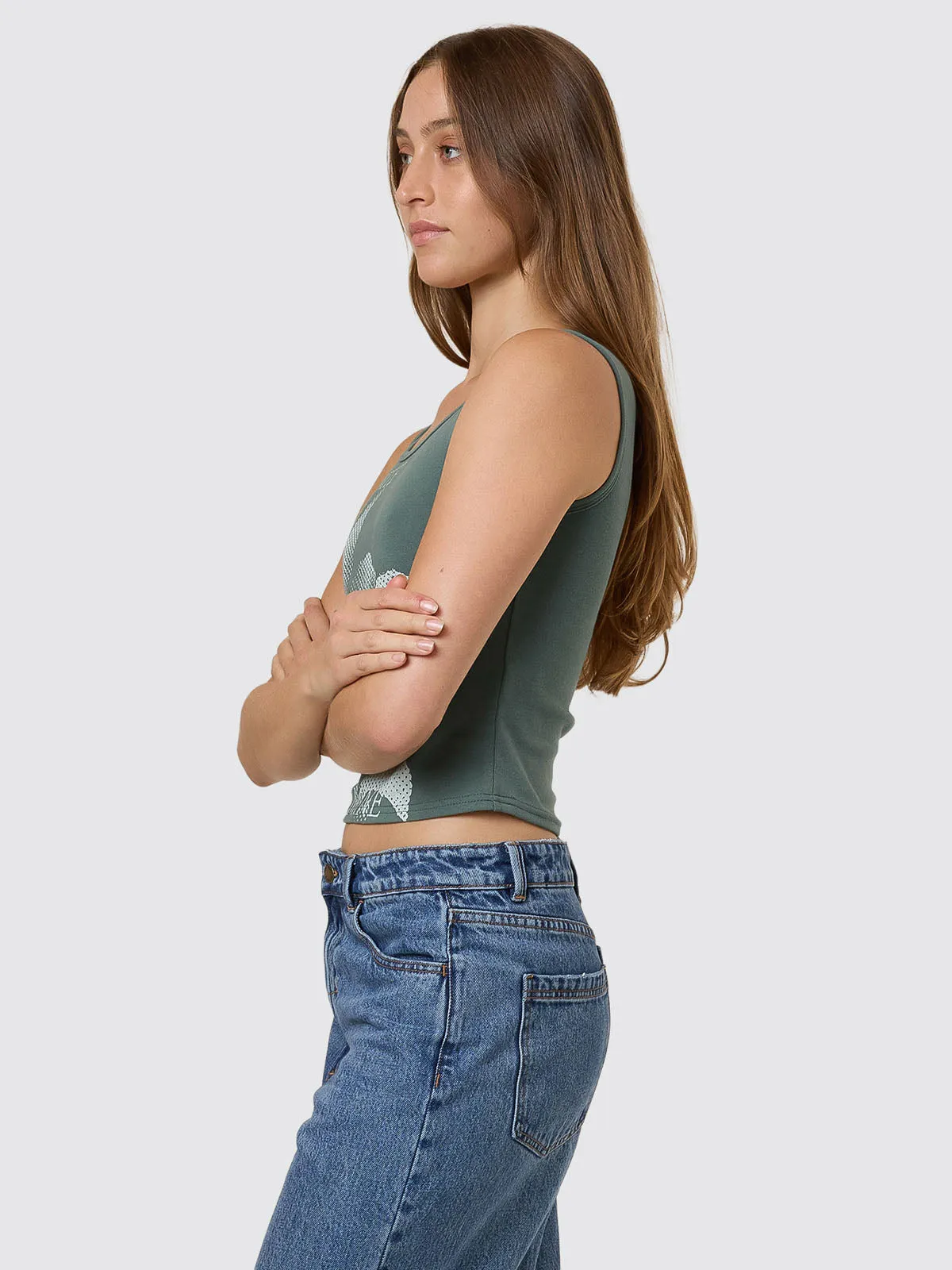Infinite Dopamine Y2K Tank - Sea Pine sold by Thrills product image thumbnail 3